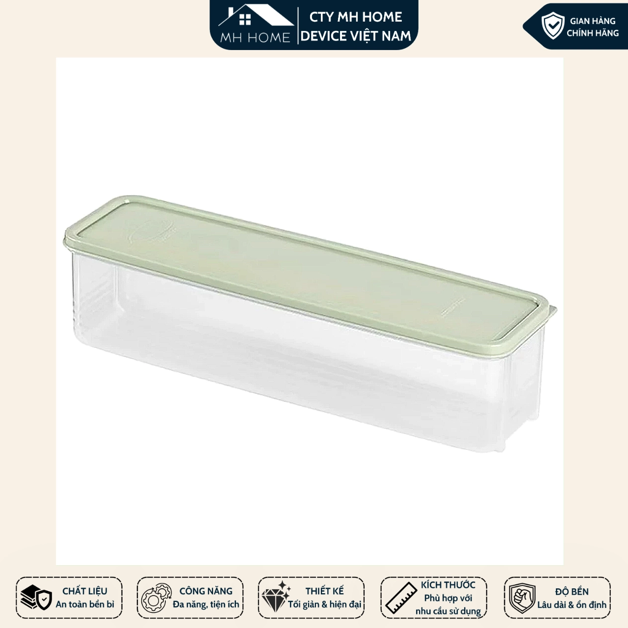 Combo 5 Hộp Đựng Thực Phẩm Trong Tủ Lạnh Nhựa PP PE Cao Cấp Có Nắp Rau Củ Quả - MH HOME DEVICE VIETNAM